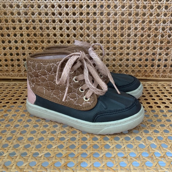 Oshkosh Toddler Girls Tarin Duck Snow Rain Boots Navy Pink 9 - Picture 1 of 6